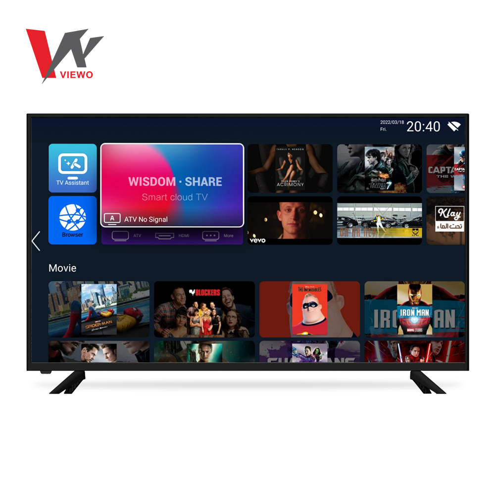 VIEWO Brand OEM 43" Home Use Digital Function LED TV with Android System Smart