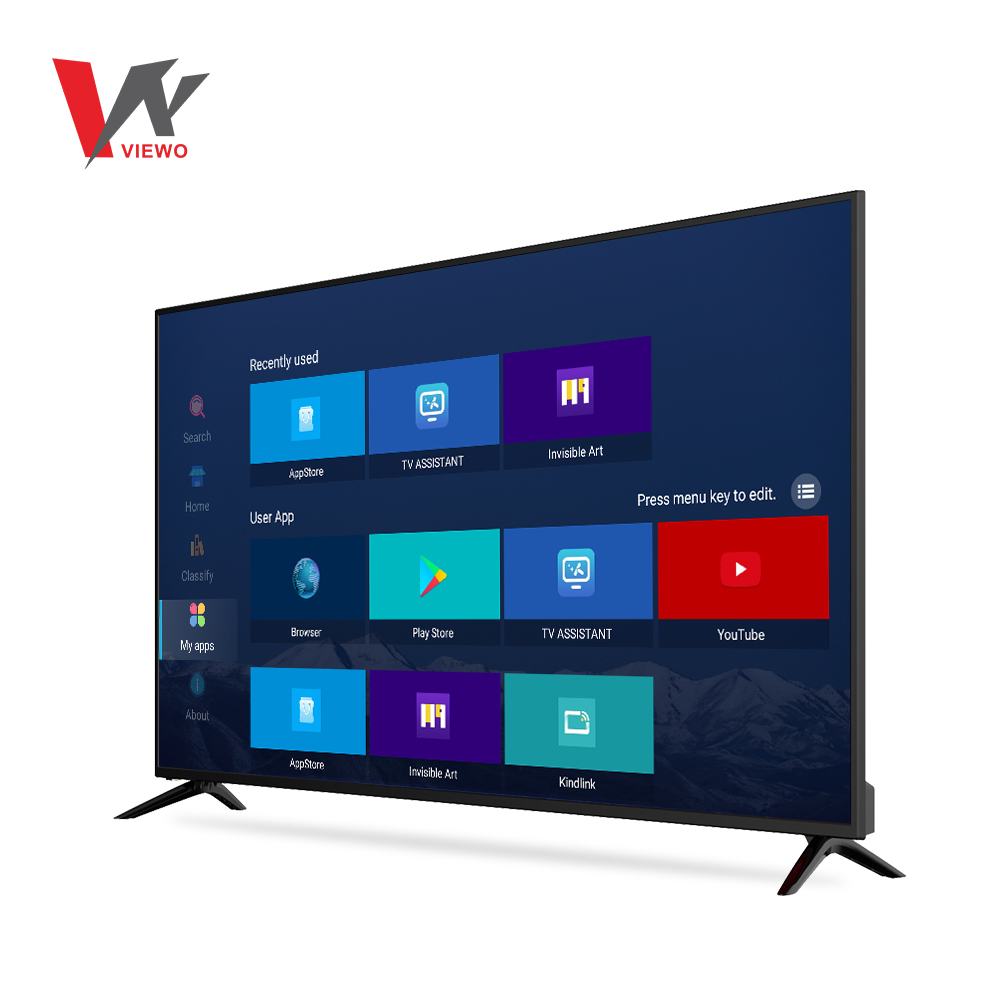 VIEWO Brand 50" 4K LED TV with T2 S2 ISDBT Android System